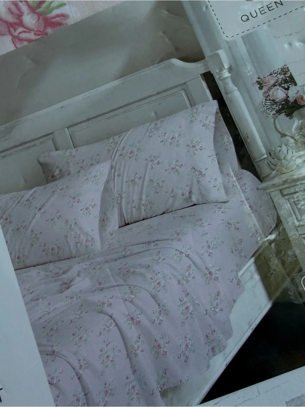 The Farmhouse by Rachel Ashwell Queen Cotton Sheet Set - Pink Floral